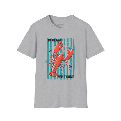 Lobster “In Claws We Trust” Seafood Lover T-Shirt