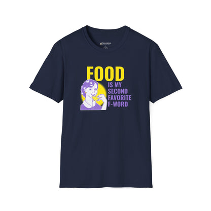 Food Is My Second Favorite F-Word T-Shirt — Funny Retro Food Lover Tee