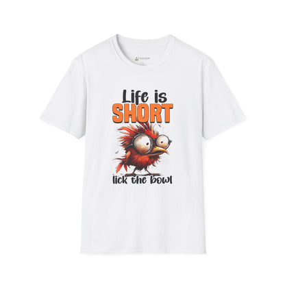 Life Is Short Lick the Bowl T-Shirt — Funny Foodie Baking Tee