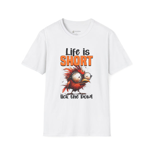 Life Is Short Lick the Bowl T-Shirt — Funny Foodie Baking Tee