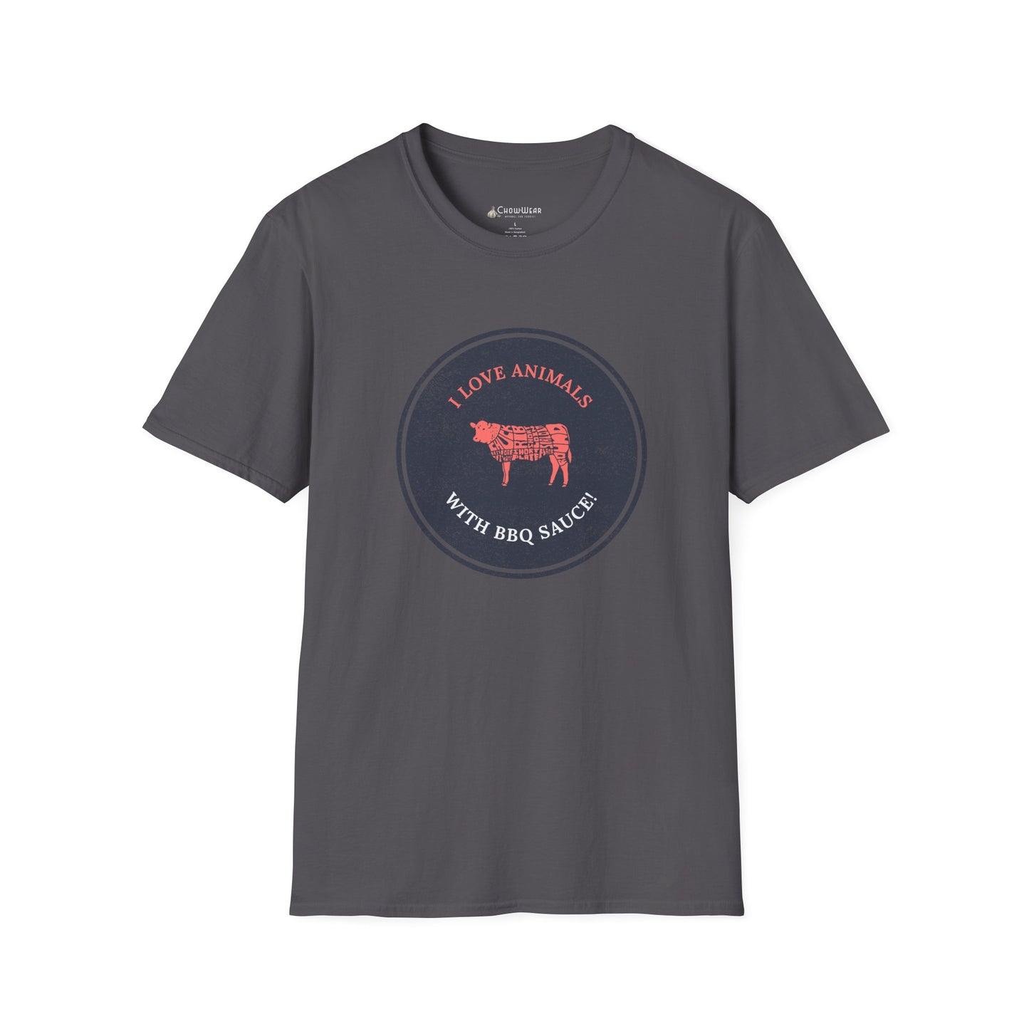 Meat Lover T-Shirt — Vintage style 'I Love Animals with BBQ Sauce' Graphic Tee
