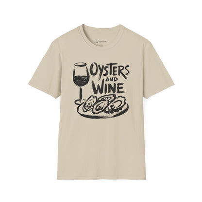 Oysters and Wine T-Shirt — Seafood & Wine Lovers Tee