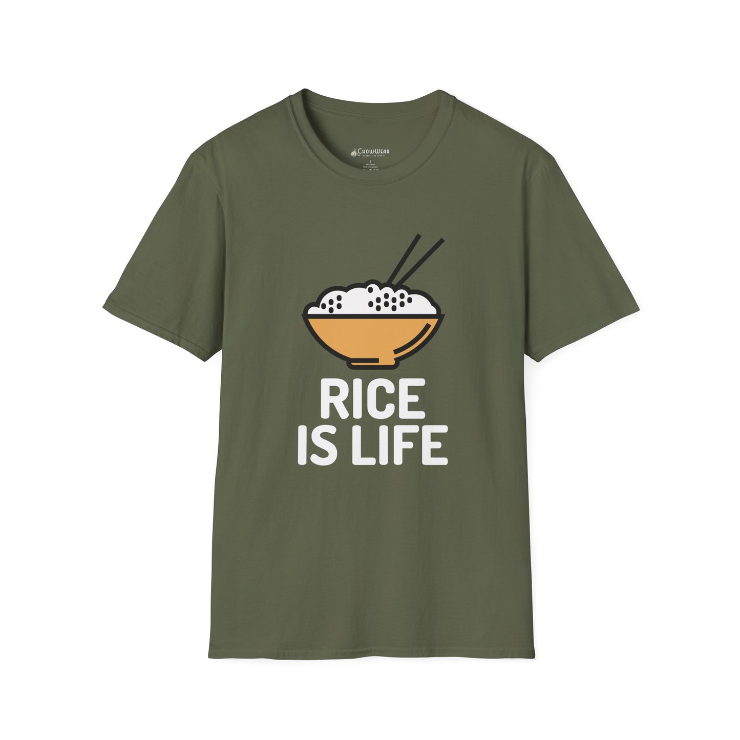 Rice Is Life T-Shirt – Cute Bowl & Asian Chopsticks Tee for Rice Lovers