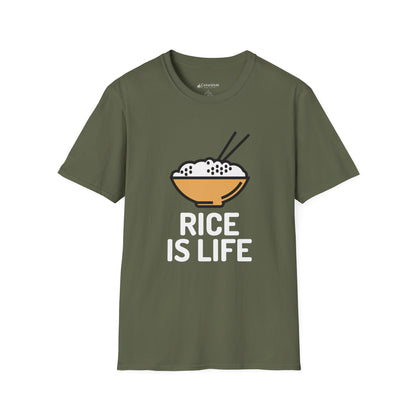 Rice Is Life T-Shirt – Cute Bowl & Asian Chopsticks Tee for Rice Lovers