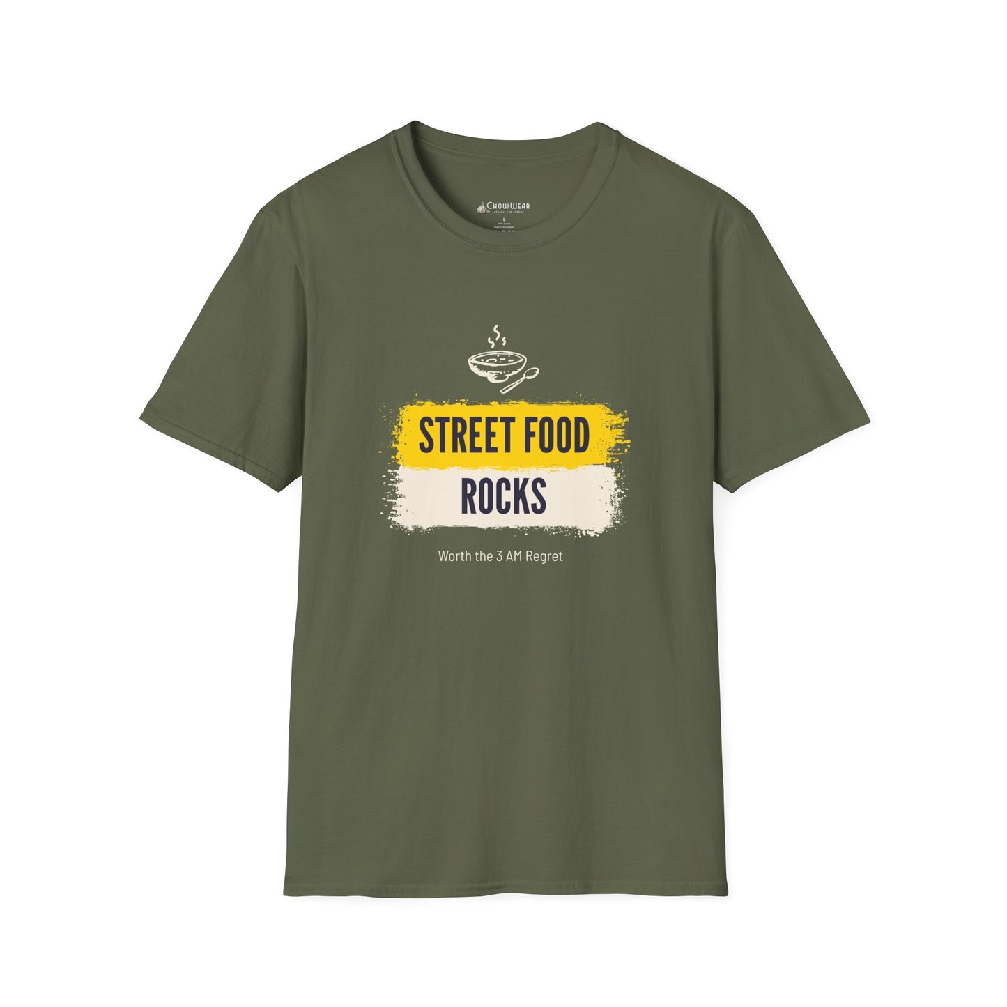 Street Food Rocks T-Shirt — Graphic Casual Tee for Foodies