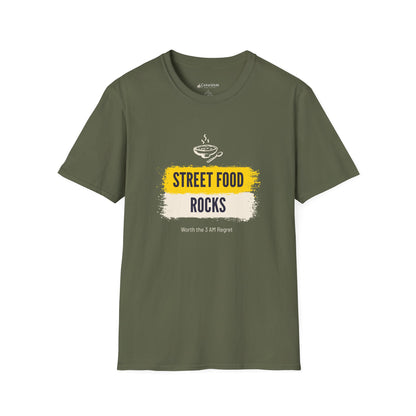 Street Food Rocks T-Shirt — Graphic Casual Tee for Foodies