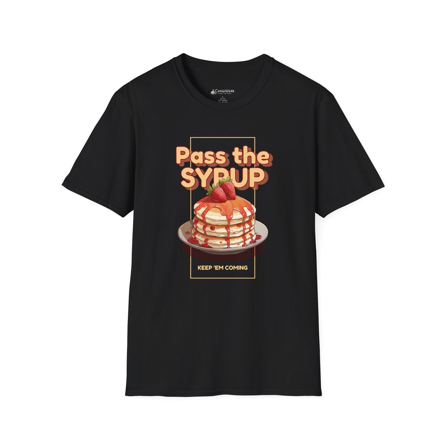 Pass the Syrup Pancake T-Shirt — Retro Breakfast Graphic Tee