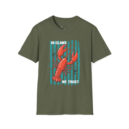 Lobster “In Claws We Trust” Seafood Lover T-Shirt