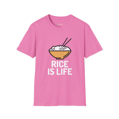 Rice Is Life T-Shirt – Cute Bowl & Asian Chopsticks Tee for Rice Lovers