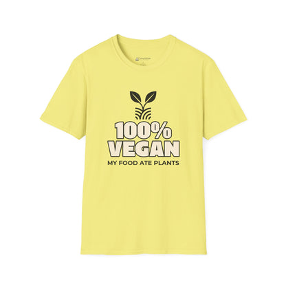 100% Vegan T-Shirt – "My Food Ate Plants" Funny BBQ Meat Graphic Tee