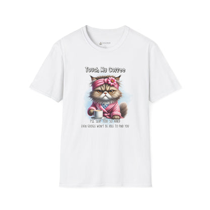 Cat Coffee T-Shirt — "Touch My Coffee" Funny Grumpy Kitty Graphic Tee