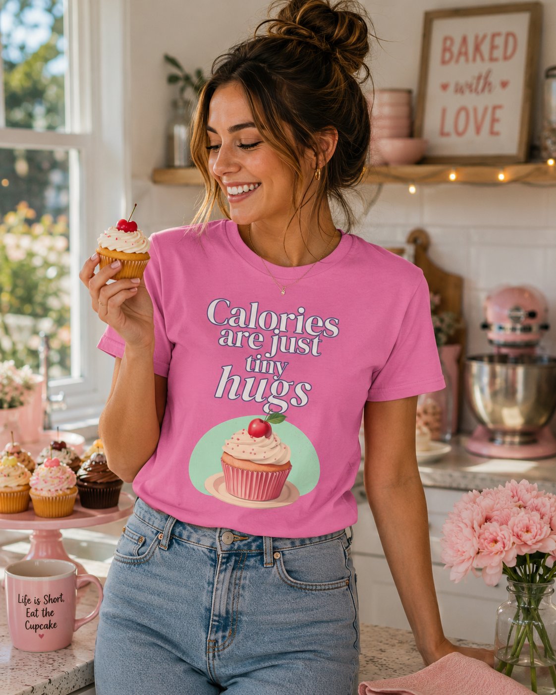 Calories Are Just Tiny Hugs Cupcake Diet T-Shirt