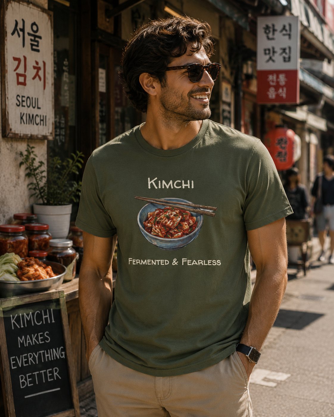 Kimchi T-Shirt — Fermented & Fearless Korean Food Graphic Tee