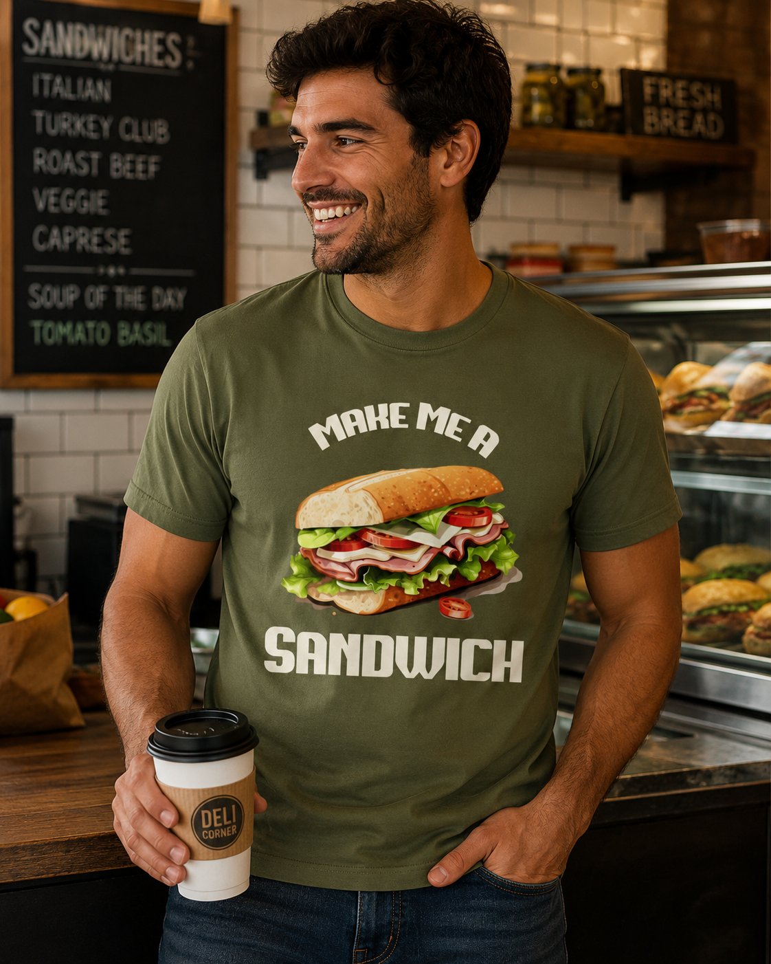 Make Me A Sandwich T-Shirt - Funny Sandwich Graphic Tee for Foodies