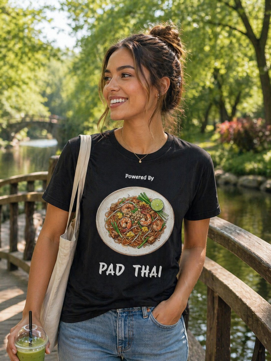 Pad Thai T-Shirt — "Powered By Pad Thai" Graphic Tee