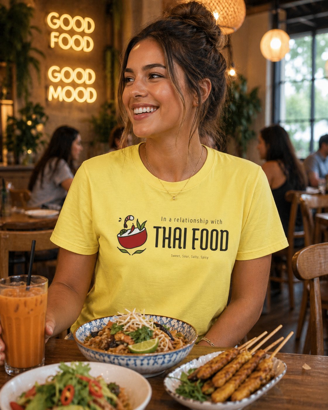 Thai Food Lovers T-Shirt — "In a Relationship with Thai Food" Graphic Tee